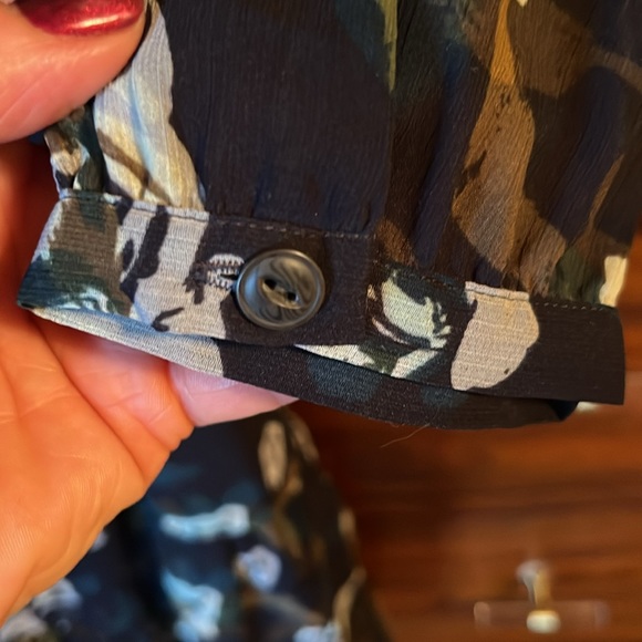 Cabi dress. Navy with brown, teal and cream. XS. Like new worn once. - Picture 8 of 13